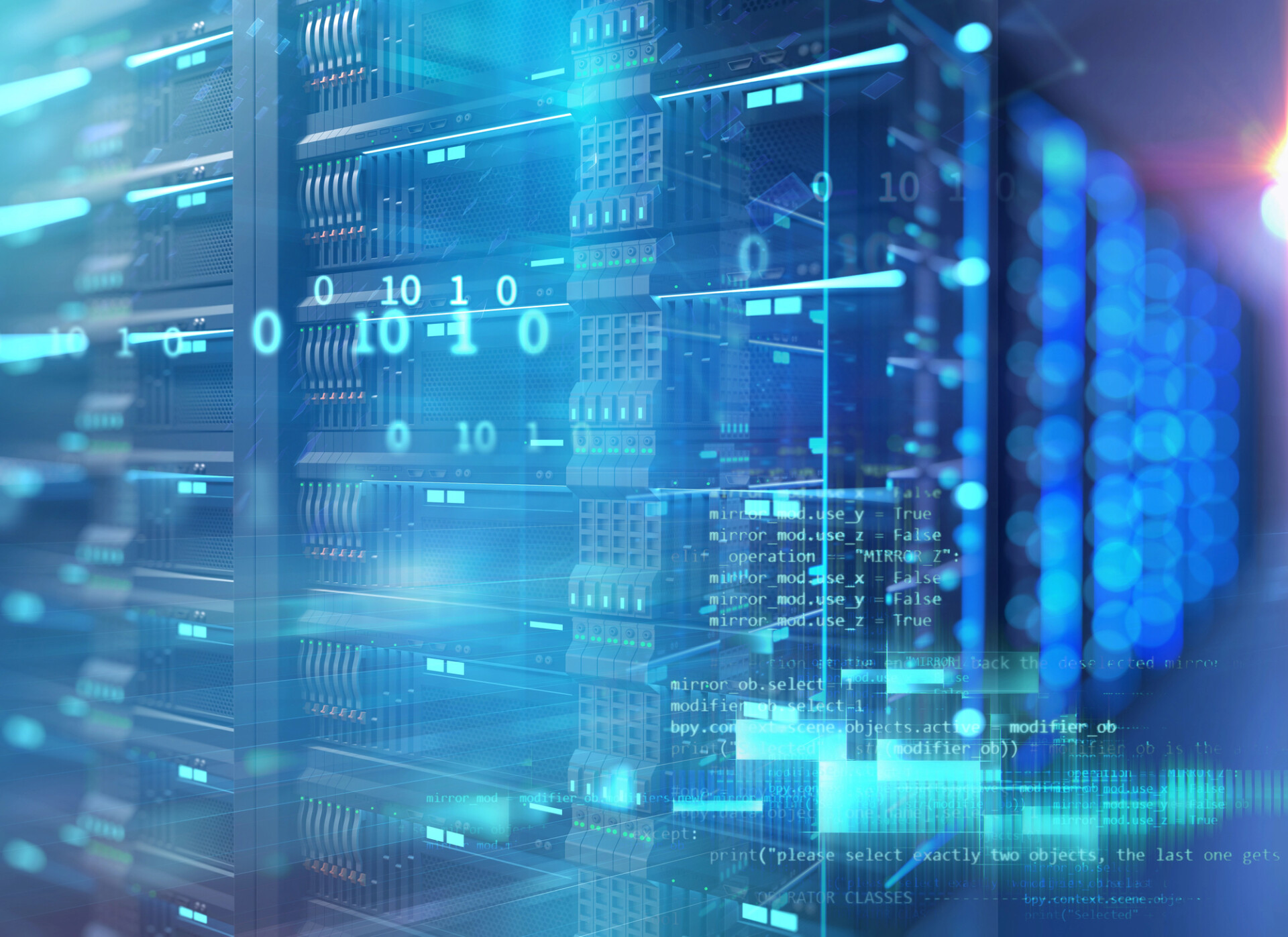 3D illustration of server room in data center full of telecommunication equipment,concept of big data storage and cloud computing technology. Image: Deposit Photos